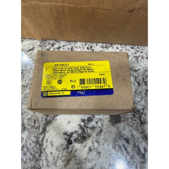 Square D Other - Square D 2510KG1 Motor Starting Switch‎ NEMA 1 Enclosure UL Listed